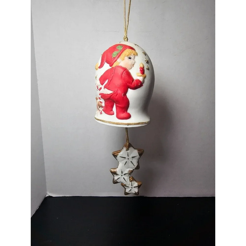 Collectible Vintage Jasco 1980 Christmas Chimes Kid In Pjs